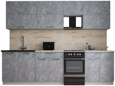 Кухонный гарнитур Интерлиния Мила Gloss 50-27 - фото