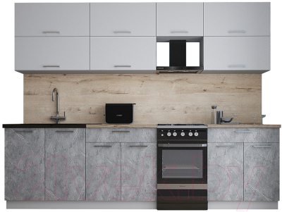 Кухонный гарнитур Интерлиния Мила Gloss 50-27 - фото