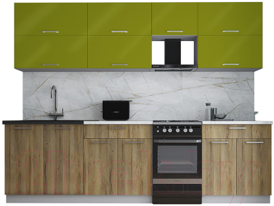 Кухонный гарнитур Интерлиния Мила Gloss 50-27 - фото