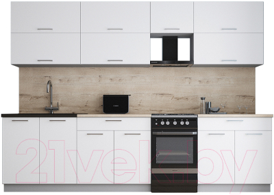 Кухонный гарнитур Интерлиния Мила Gloss 50-29 - фото
