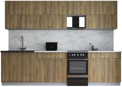 Кухонный гарнитур Интерлиния Мила Gloss 50-29 - фото