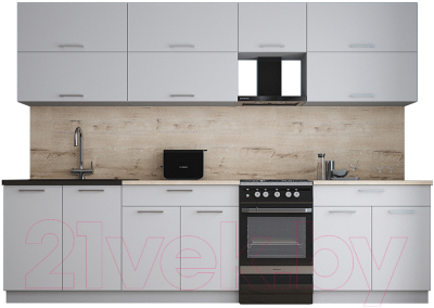 Кухонный гарнитур Интерлиния Мила Gloss 50-29 - фото