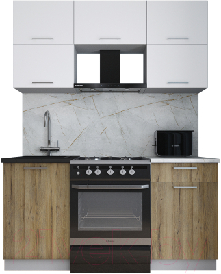Кухонный гарнитур Интерлиния Мила Gloss 60-16 - фото