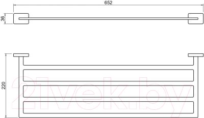 Полка для полотенца Aquatek Либра AQ4322CR