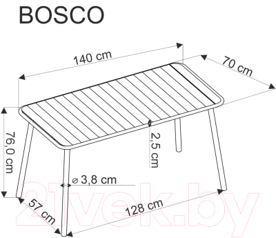 Стол садовый Halmar Bosco