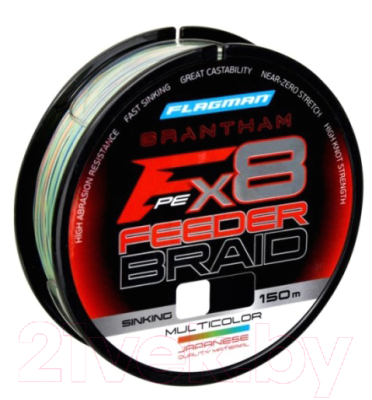 Леска плетеная Flagman Fishing Grantham Sinking Feeder Braid X8 150м 0.16мм 9.0кг / GRSFBM016 - фото
