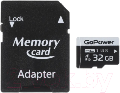 Карта памяти GoPower MicroSD 32GB Class10 / 00-00025675 - фото