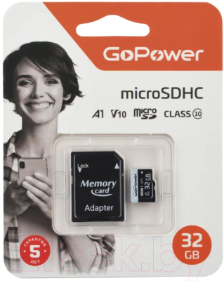 Карта памяти GoPower MicroSD 32GB Class10 / 00-00025675