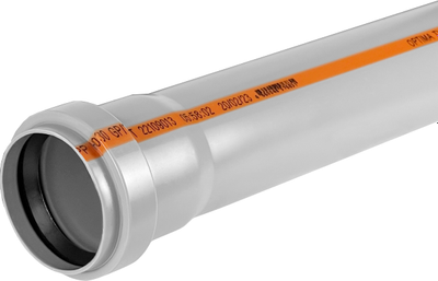 Труба внутренней канализации Valfex Optima 110 раструбом 0.25м / 211100025 - фото