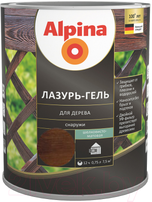 Защитно-декоративный состав Alpina Лазурь-гель - фото