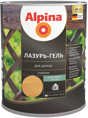 Защитно-декоративный состав Alpina Лазурь-гель - фото
