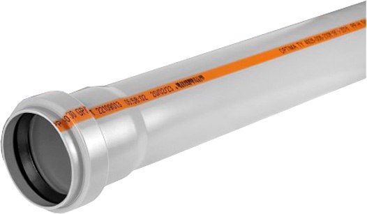 Труба внутренней канализации Valfex Optima 50 0.5м раструбом / 220500050 - фото