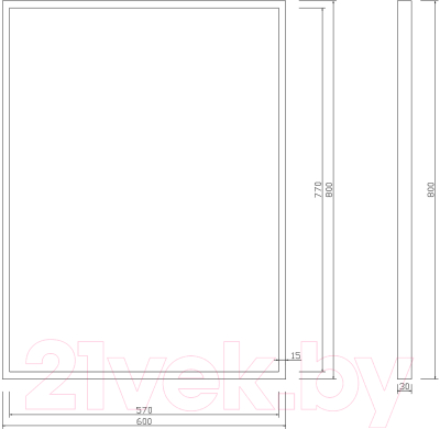 Зеркало Roxen Sigma 510210-60B