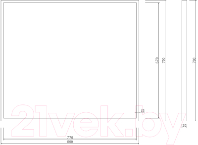 Зеркало Roxen Sigma 510210-80B