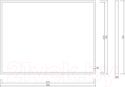 Зеркало Roxen Sigma 510210-90B