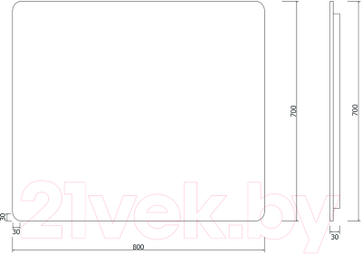 Зеркало Roxen Simon 510205-80GM