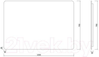 Зеркало Roxen Simon Long 510205-100GM