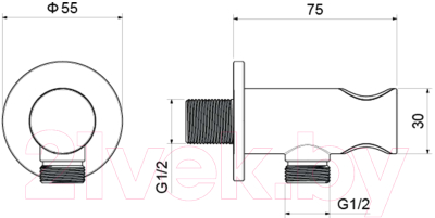 Подключение для душевого шланга Aquatek AQ2464MB
