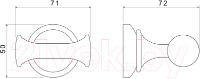 Крючок для ванной Aquatek Классик AQ4502CR