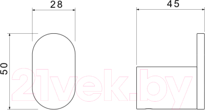 Крючок для ванной Aquatek Лира AQ4425CR