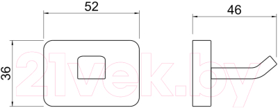 Крючок для ванной Aquatek Либра AQ4301CR