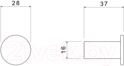 Крючок для ванной Aquatek Лира AQ4401CR