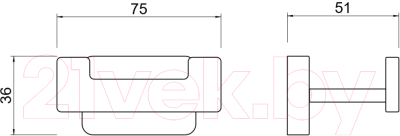 Крючок для ванной Aquatek Либра AQ4302CR