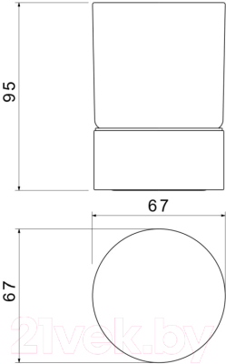 Стакан для зубной щетки и пасты Aquatek Лира AQ4428CR