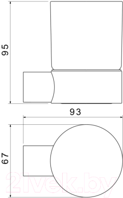 Стакан для зубной щетки и пасты Aquatek Лира AQ4404CR