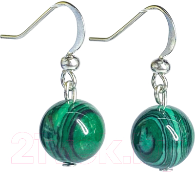 Серьги Wolves Элитный Малахит 40957 №1 - фото