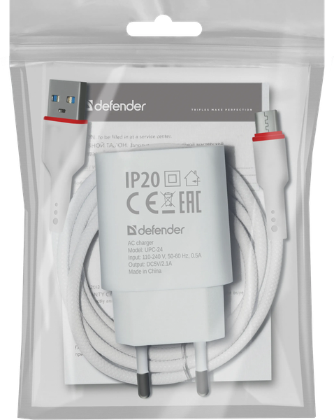 Зарядное устройство сетевое Defender UPC-24 / 83679