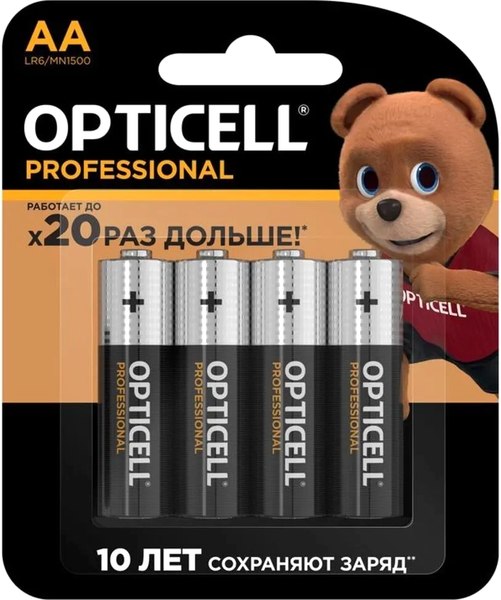 Комплект батареек Opticell Professional AA 5052001 - фото