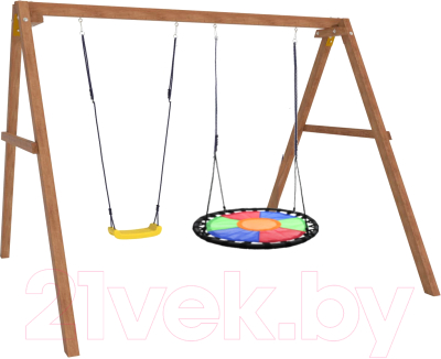 Качели National Tree Company Деревянные с гнездом Свиби / Р911-33