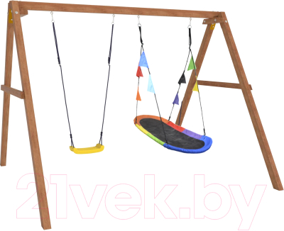 Качели National Tree Company Деревянные с овальным гнездом / Р911-34