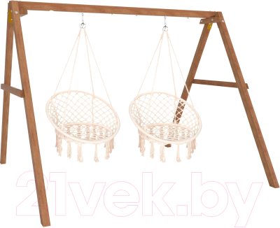 Качели National Tree Company Деревянные с подвесными креслами / Р911-38