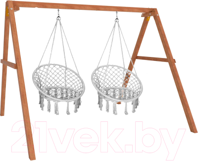 Качели National Tree Company Деревянные с подвесными креслами / Р911-39
