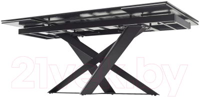 Обеденный стол M-City Vicenza 180 / 614M05561 (Gloss Bulgari White керамика/черный)