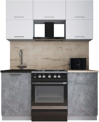 Кухонный гарнитур Интерлиния Мила Gloss 60-16 - фото