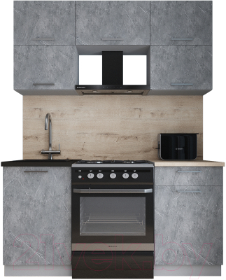 Кухонный гарнитур Интерлиния Мила Gloss 60-16 - фото