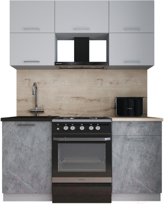 Кухонный гарнитур Интерлиния Мила Gloss 60-16 - фото