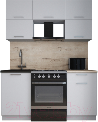 Кухонный гарнитур Интерлиния Мила Gloss 60-16 - фото