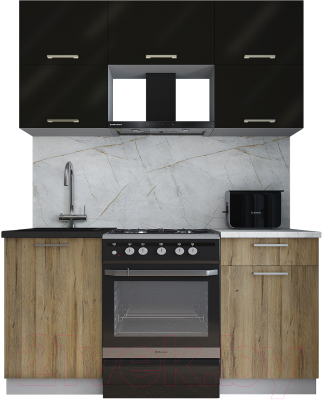 Кухонный гарнитур Интерлиния Мила Gloss 60-16 - фото