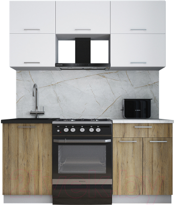 Кухонный гарнитур Интерлиния Мила Gloss 60-17 - фото