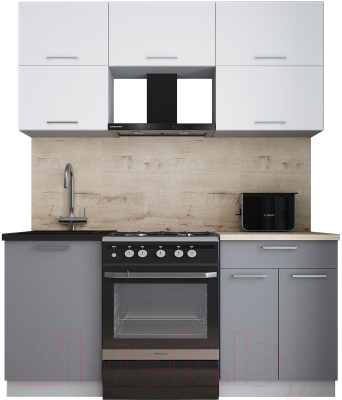 Кухонный гарнитур Интерлиния Мила Gloss 60-17 - фото