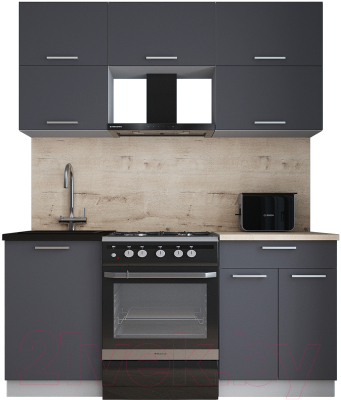 Кухонный гарнитур Интерлиния Мила Gloss 60-17 - фото