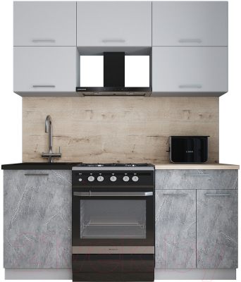 Кухонный гарнитур Интерлиния Мила Gloss 60-17 - фото