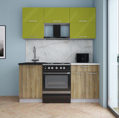 Кухонный гарнитур Интерлиния Мила Gloss 60-17