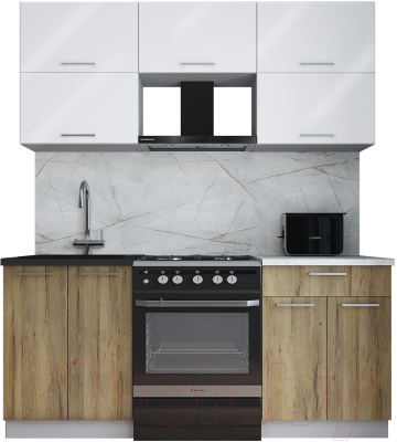 Кухонный гарнитур Интерлиния Мила Gloss 60-18 - фото