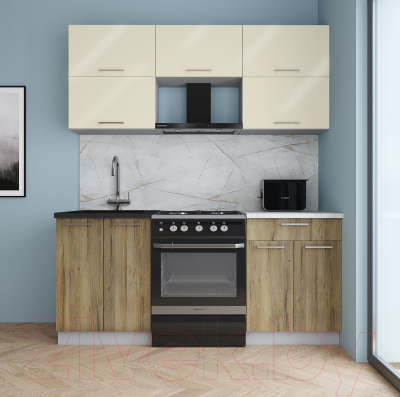 Кухонный гарнитур Интерлиния Мила Gloss 60-18