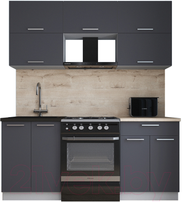 Кухонный гарнитур Интерлиния Мила Gloss 60-18 - фото